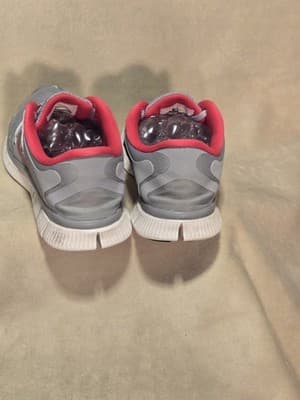 Nike Free 5.0 Womens 7.5 Athletic Running Sneaker Grey Pink Lace-Up Shoes - Thumbnail 9