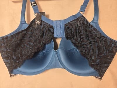 Torrid XO Push-Up Lace Bra 42DDD Blue Plunge Underwire 360 Back Smoothing Sexy - Thumbnail 5