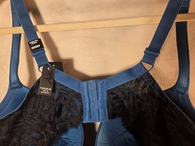Torrid XO Push-Up Lace Bra 42DDD Blue Plunge Underwire 360 Back Smoothing Sexy - Thumbnail 6