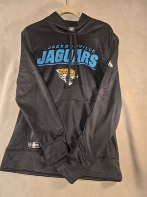 New Era Jacksonville Jaguars Mens Hoodie Small Black NFL Combine Athletic Stated - Image 1