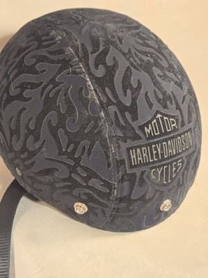 Vintage Harley-Davidson AGV "Flaming" Half Helmet - Made in Italy - Size S - DOT - Thumbnail 2