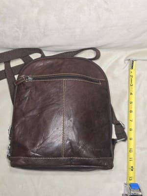Jack Georges Voyager Small Convertable Crossbody Leather Bag Messenger American - Thumbnail 6