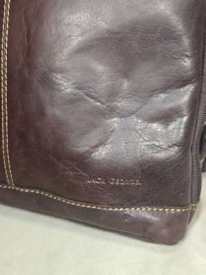 Jack Georges Voyager Small Convertable Crossbody Leather Bag Messenger American - Thumbnail 2