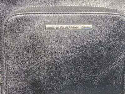 Steve Madden Women's Black Faux Pebbled Leather Cross Body Shoulder Bag - Thumbnail 4