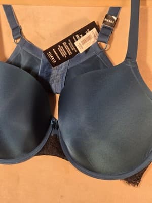 Torrid XO Push-Up Lace Bra 42DDD Blue Plunge Underwire 360 Back Smoothing Sexy - Thumbnail 4