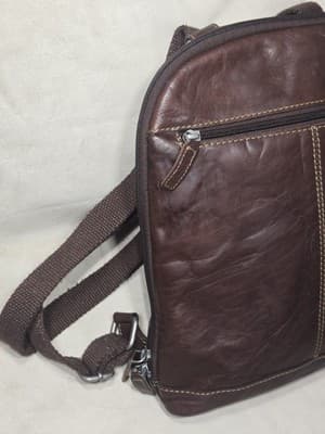 Jack Georges Voyager Small Convertable Crossbody Leather Bag Messenger American - Thumbnail 4