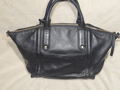 Radley London black Pebble Leather Crossbody Bag double handle dog boho - Thumbnail 5