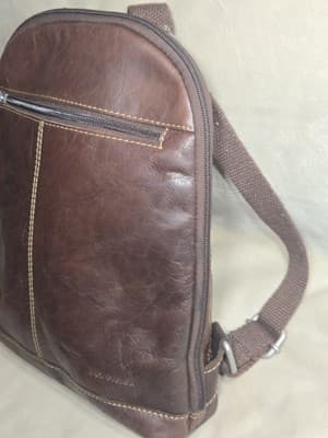 Jack Georges Voyager Small Convertable Crossbody Leather Bag Messenger American - Thumbnail 3