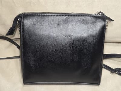 Steve Madden Women's Black Faux Pebbled Leather Cross Body Shoulder Bag - Thumbnail 5