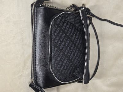 Steve Madden Women's Black Faux Pebbled Leather Cross Body Shoulder Bag - Thumbnail 6