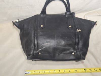 Radley London black Pebble Leather Crossbody Bag double handle dog boho - Thumbnail 6