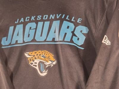 New Era Jacksonville Jaguars Mens Hoodie Small Black NFL Combine Athletic Stated - Thumbnail 4
