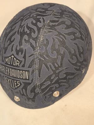 Vintage Harley-Davidson AGV "Flaming" Half Helmet - Made in Italy - Size S - DOT - Thumbnail 3