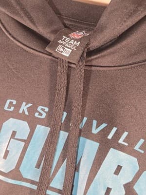 New Era Jacksonville Jaguars Mens Hoodie Small Black NFL Combine Athletic Stated - Thumbnail 3