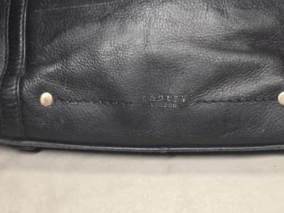 Radley London black Pebble Leather Crossbody Bag double handle dog boho - Thumbnail 3