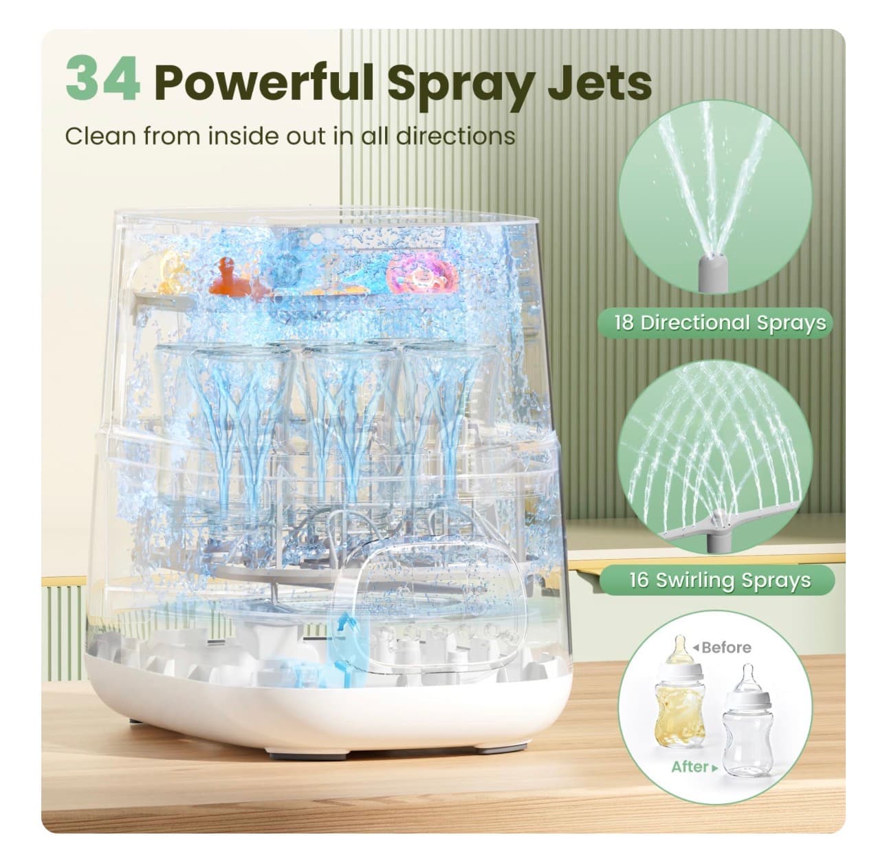 MOLWAY Automatic Bottle Washer with Sterilizer and Dryer - Thumbnail 3