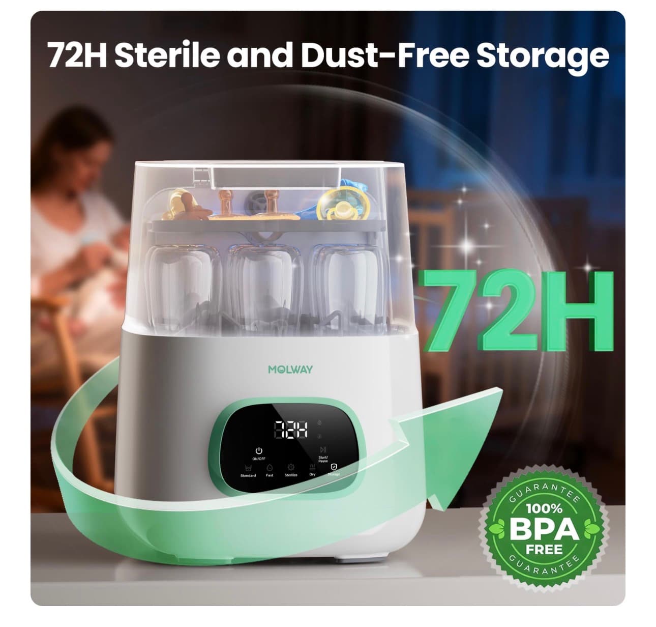 MOLWAY Automatic Bottle Washer with Sterilizer and Dryer - Thumbnail 7