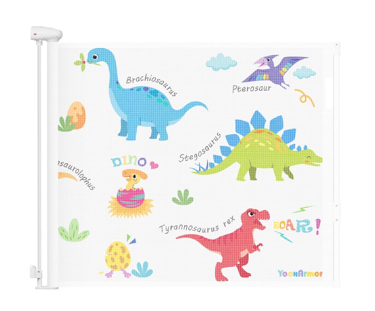 Yooshitmor Dinosaur Retractable Baby Gate - Thumbnail 7