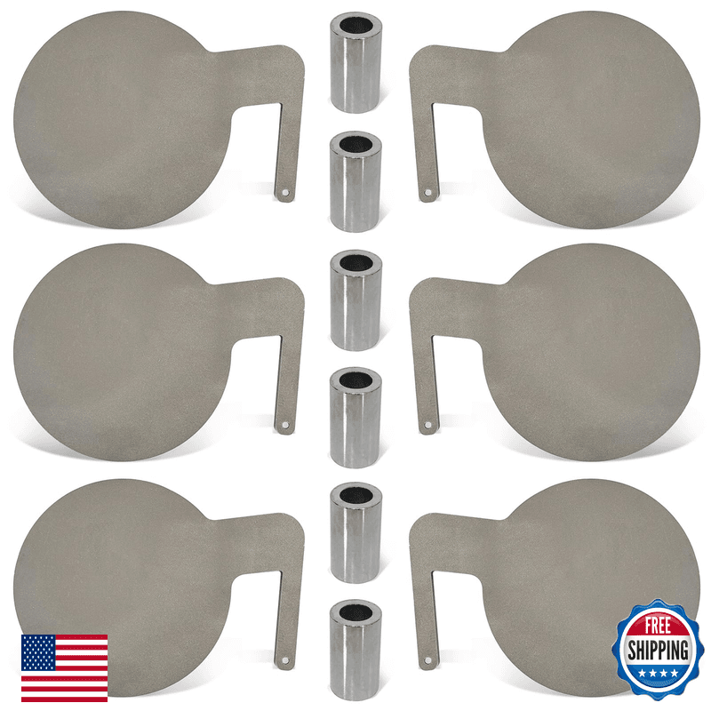 Atflbox 6 Pcs Ar500 3/8 Thick Steel Dueling Tree Targets 6 Swing Paddles Diy - Image 1