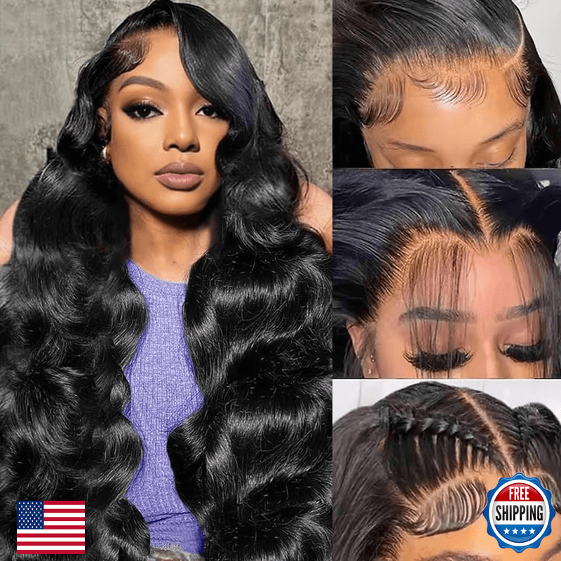 Beworthair 13X6 Body Wave Lace Front Wigs Human Hair Pre Plucked 220 Density Hd - Image 1