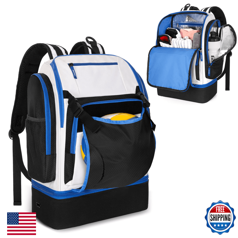 Dsleaf Volleyball Bag External Ball Holder Volleyball Backpack Separate Shoe - Image 1