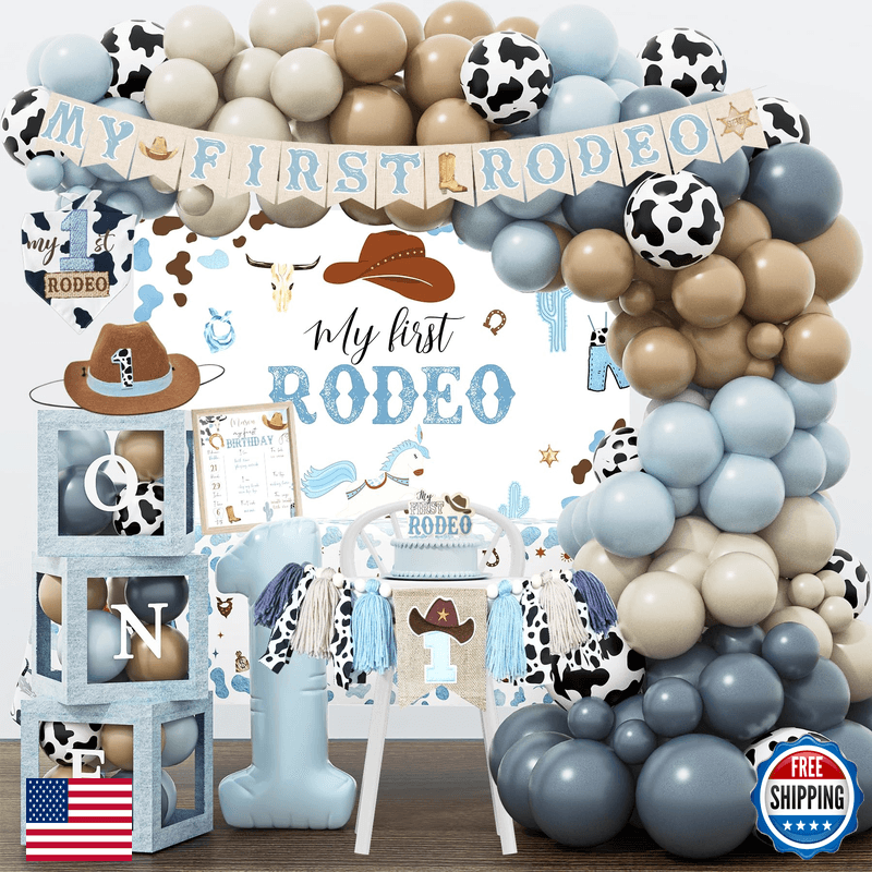 Yjdfwaut Cowboy 1St Birthday Decorations My First Rodeo Birthday Party Supplies - Image 1
