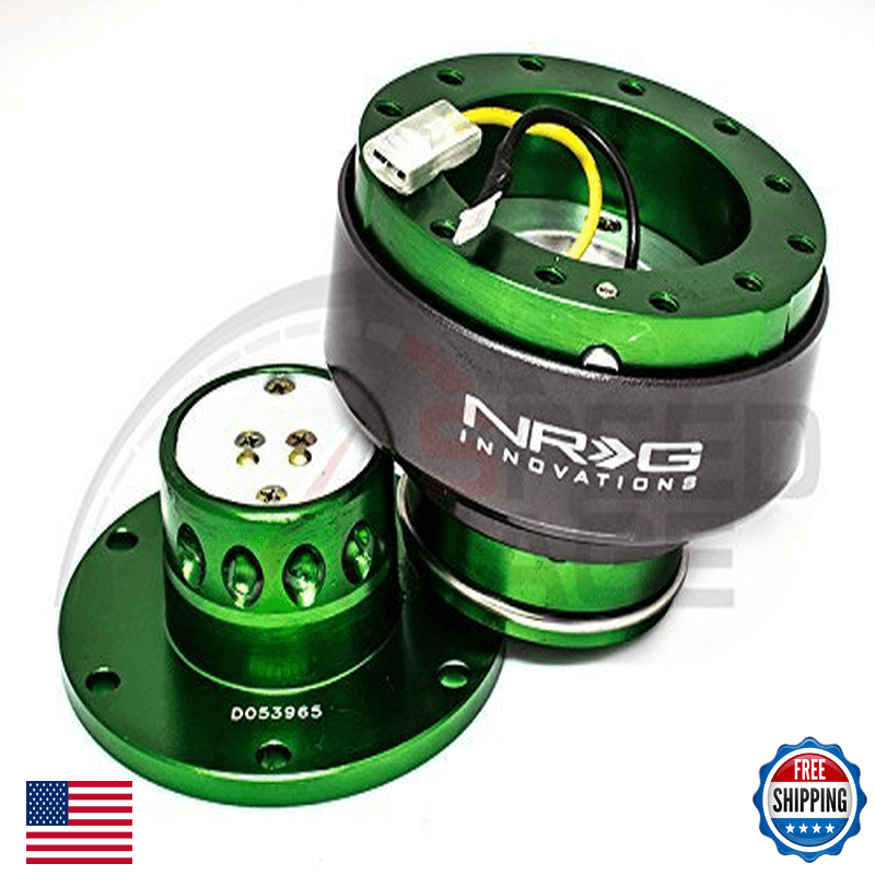 Nrg Innovations Nrg Steering Wheel Quick Release Kit - Generation 2.0 - Green - Image 1