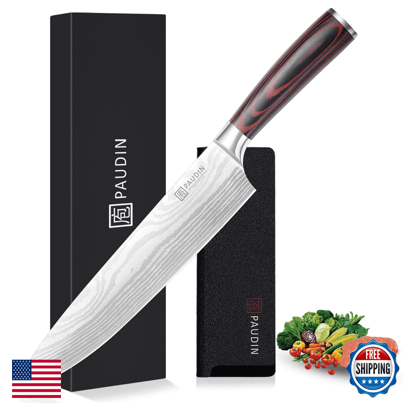 Paudin Chef Knife 10 Inch Meat Knife Ultra Sharp Brisket Slicing Knives High - Image 1