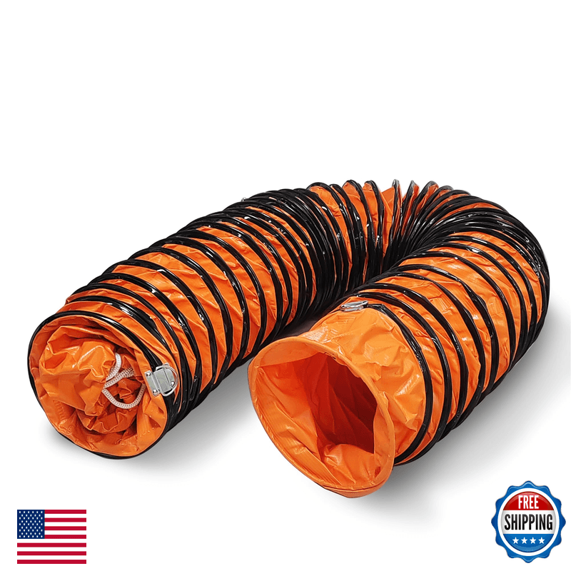 Ficbxra 16Ft Ducting Hose 16 Inch Pvc Flexible Duct Hosing Adjustable Rope For - Image 1