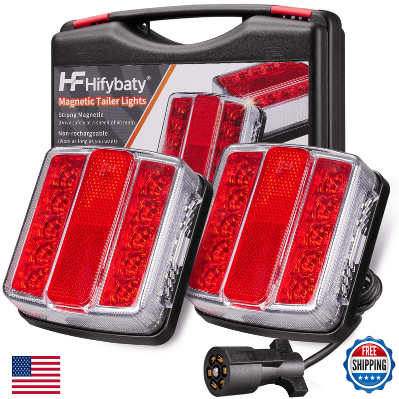 Hifybaty Magnetic Trailer Lights For Towing - Led Tail Light Kit For Tow Truck - Image 1