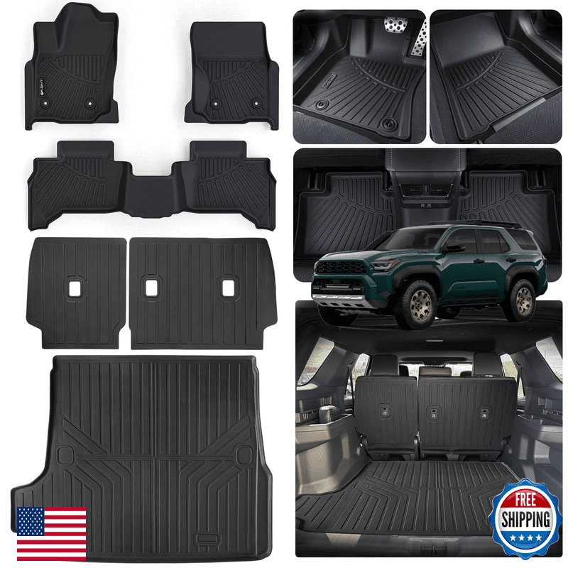 Ljwaito Floor Mat For 2013-2026 Toyota 4Runner Trunk Mat Backrest Mat 5-Seat - Image 1