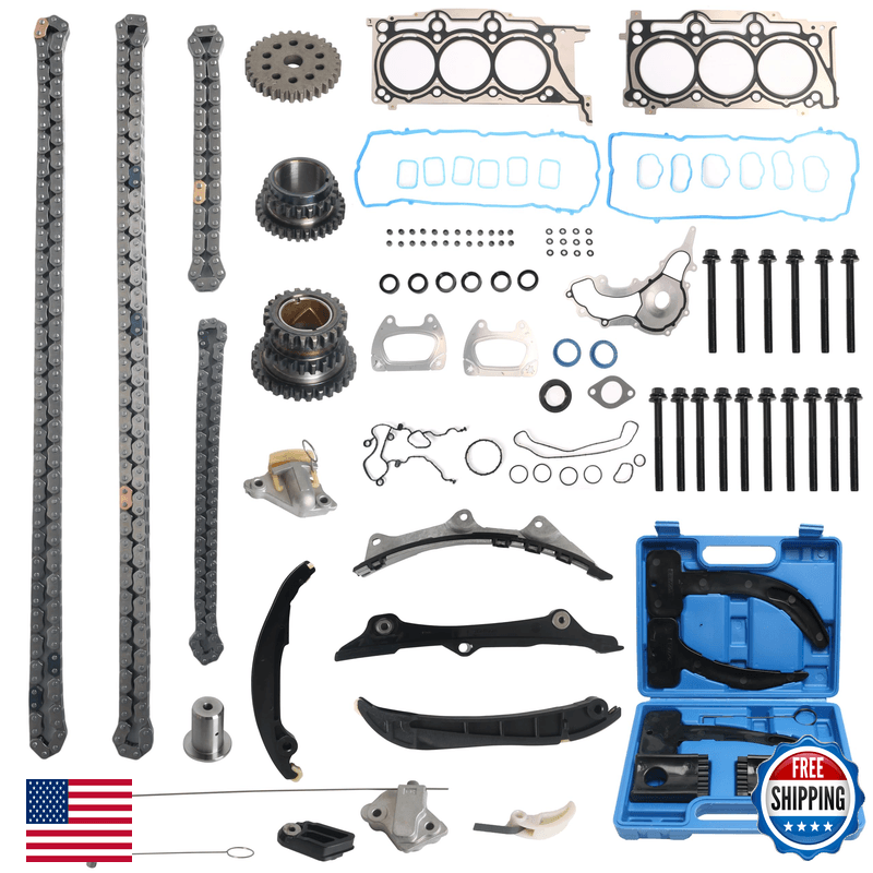 Javouka Head Gasket Set Bolts Timing Chain Kit 3.6L V6 Fit For Dodge - Image 1