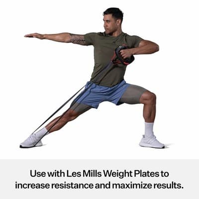 Les Mills SMARTBAND Workout Resistance Band w/ Handles, Home Gym - Thumbnail 4