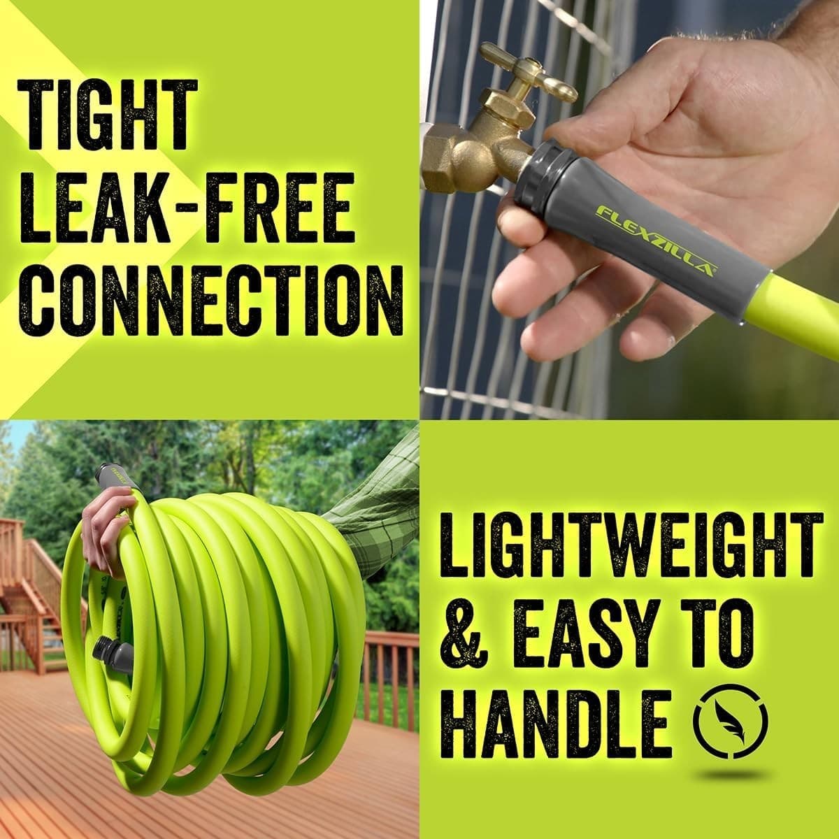 Flexzilla Garden Hose 5/8 in. x 50 ft., Lightweight All-Weather Water Hose, Dura - Thumbnail 9