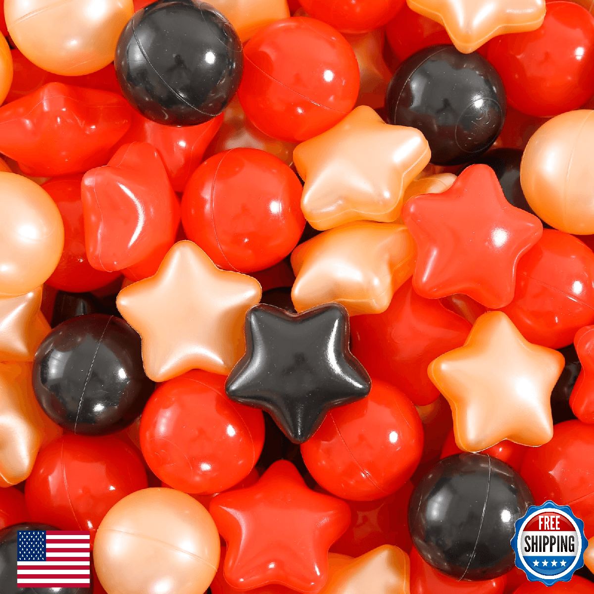 Heopeis Star Ball Pit Balls 200pk - Phthalate/BPA-Free, Toddler Safe - Image 1