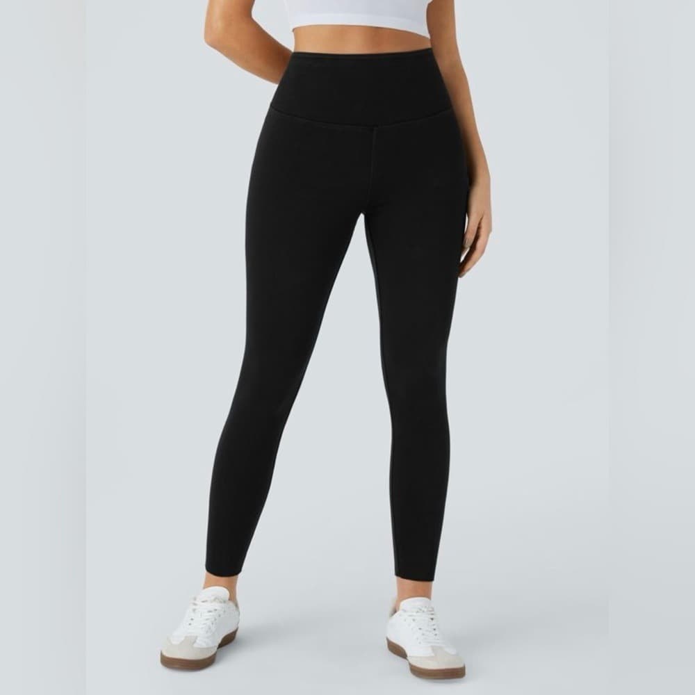 Halara Flex™ High Waisted Denim Casual Leggings in Black Denim Size M - Thumbnail 3