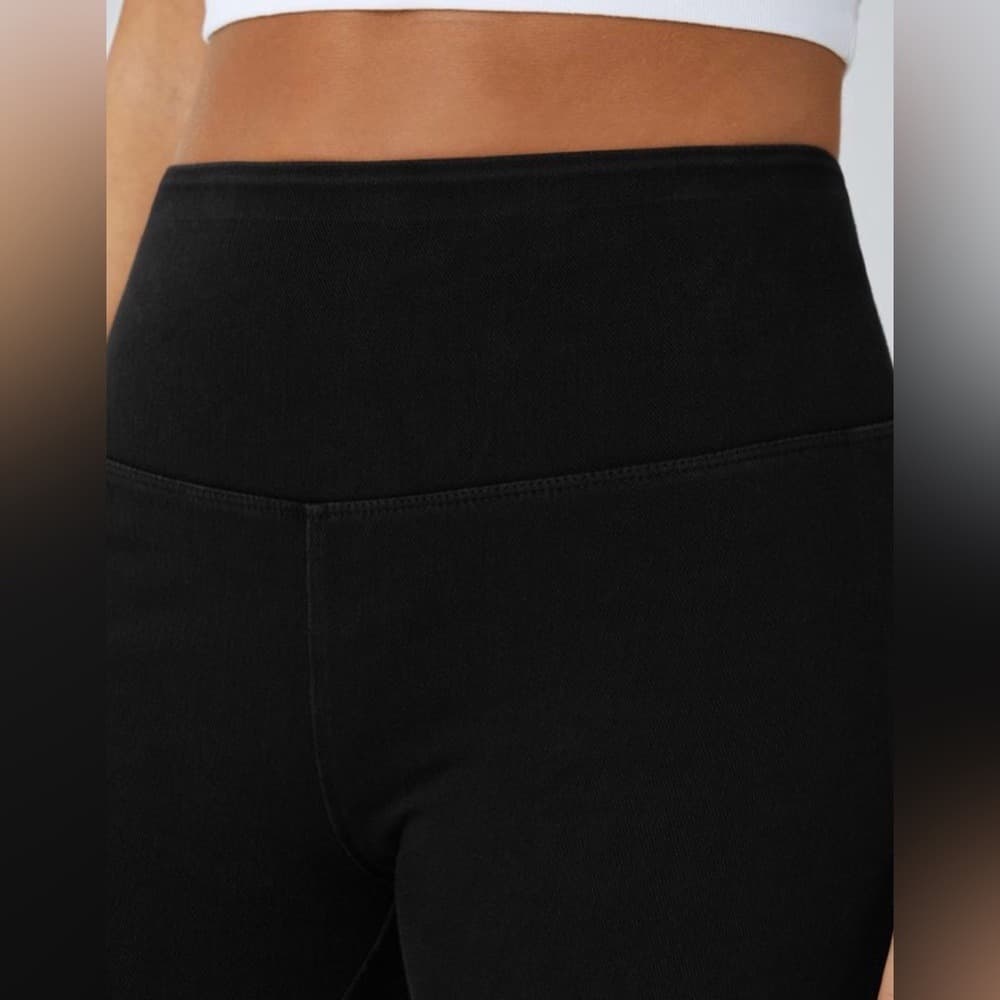 Halara Flex™ High Waisted Denim Casual Leggings in Black Denim Size M - Thumbnail 4
