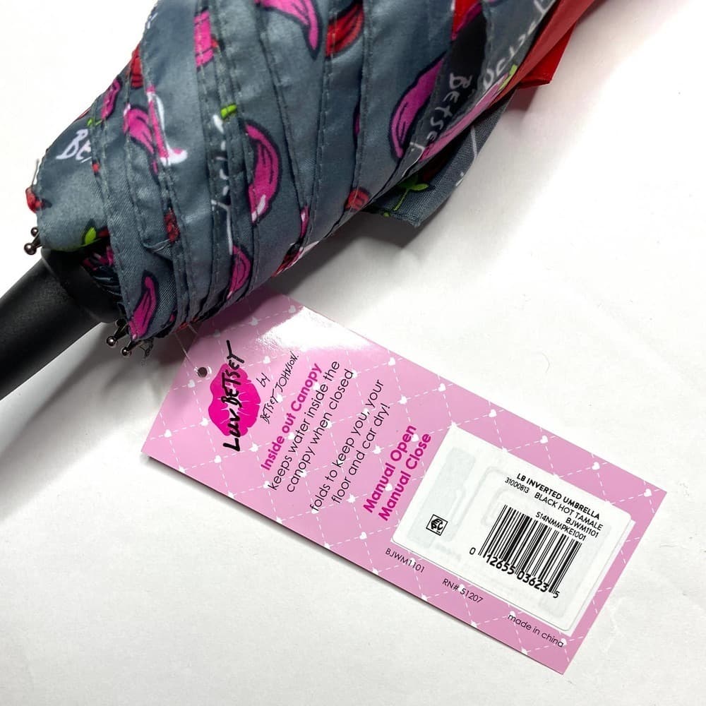 Luv Betsey by Betsey Johnson Hot Tamale Inverted Umbrella - Thumbnail 6