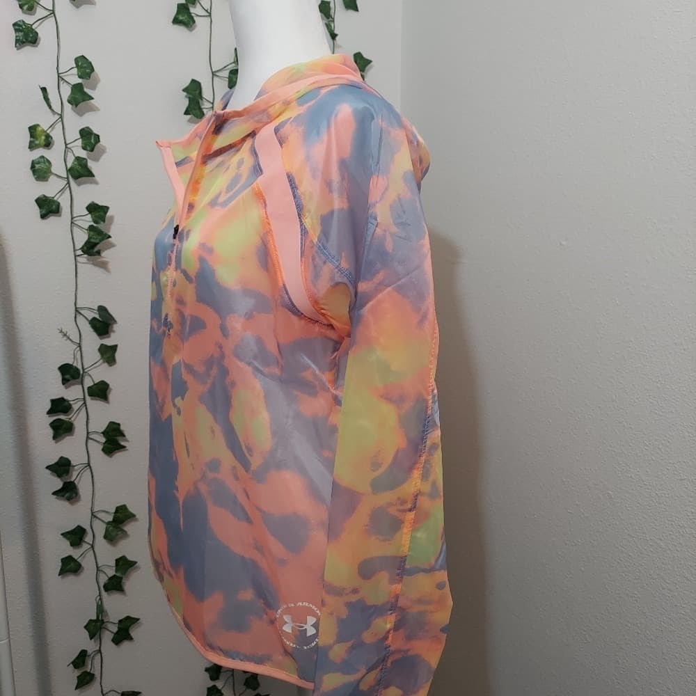 Under Armour Neon Multi-Color Lightweight Hooded Pullover - Thumbnail 4