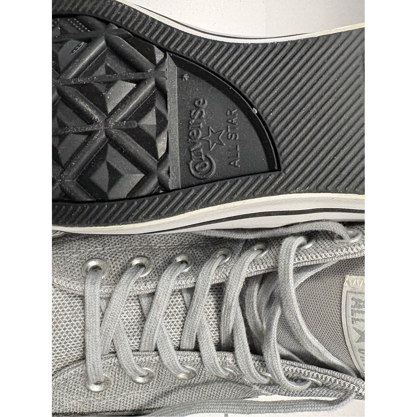 Converse All Star Chucks Low Top Sneakers in Light Gray and White - Thumbnail 2