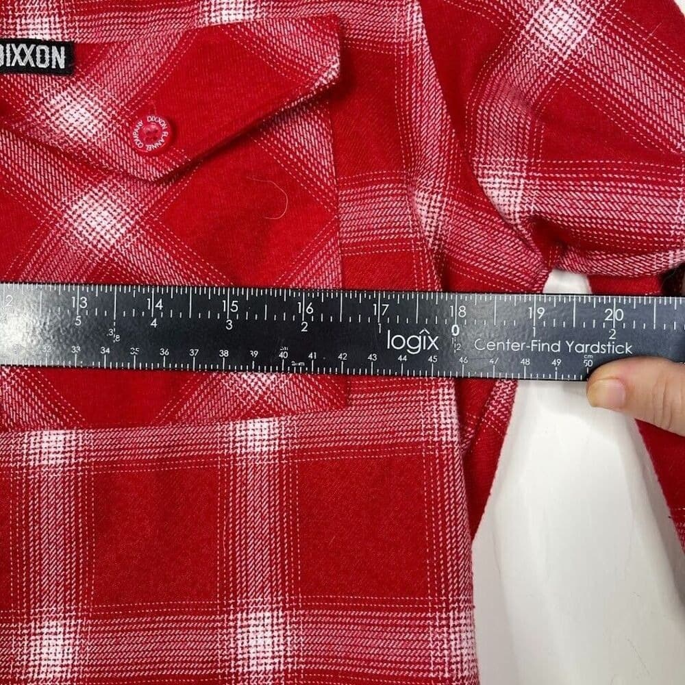 DIXXON Red and White Plaid Button-Down Shirt - Thumbnail 6