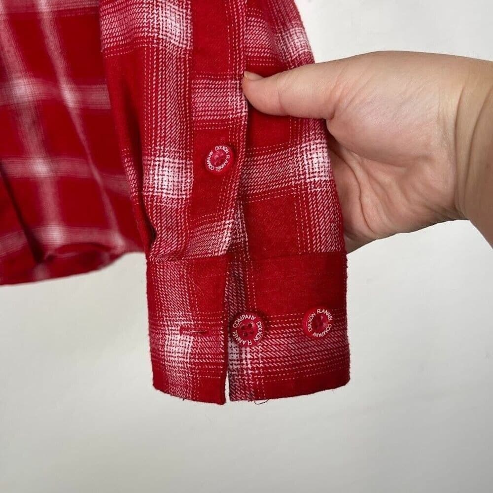 DIXXON Red and White Plaid Button-Down Shirt - Thumbnail 4