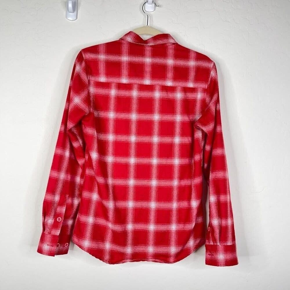 DIXXON Red and White Plaid Button-Down Shirt - Thumbnail 5