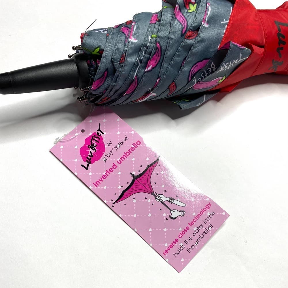Luv Betsey by Betsey Johnson Hot Tamale Inverted Umbrella - Thumbnail 5