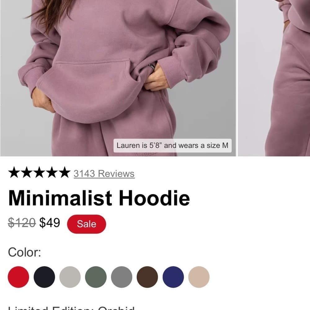 Comfrt Hoodie in Orchid - Thumbnail 2