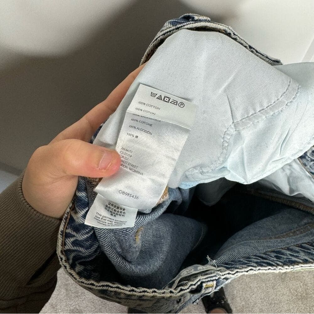 Free People Light Wash Distressed Straight Leg Jeans - Thumbnail 3
