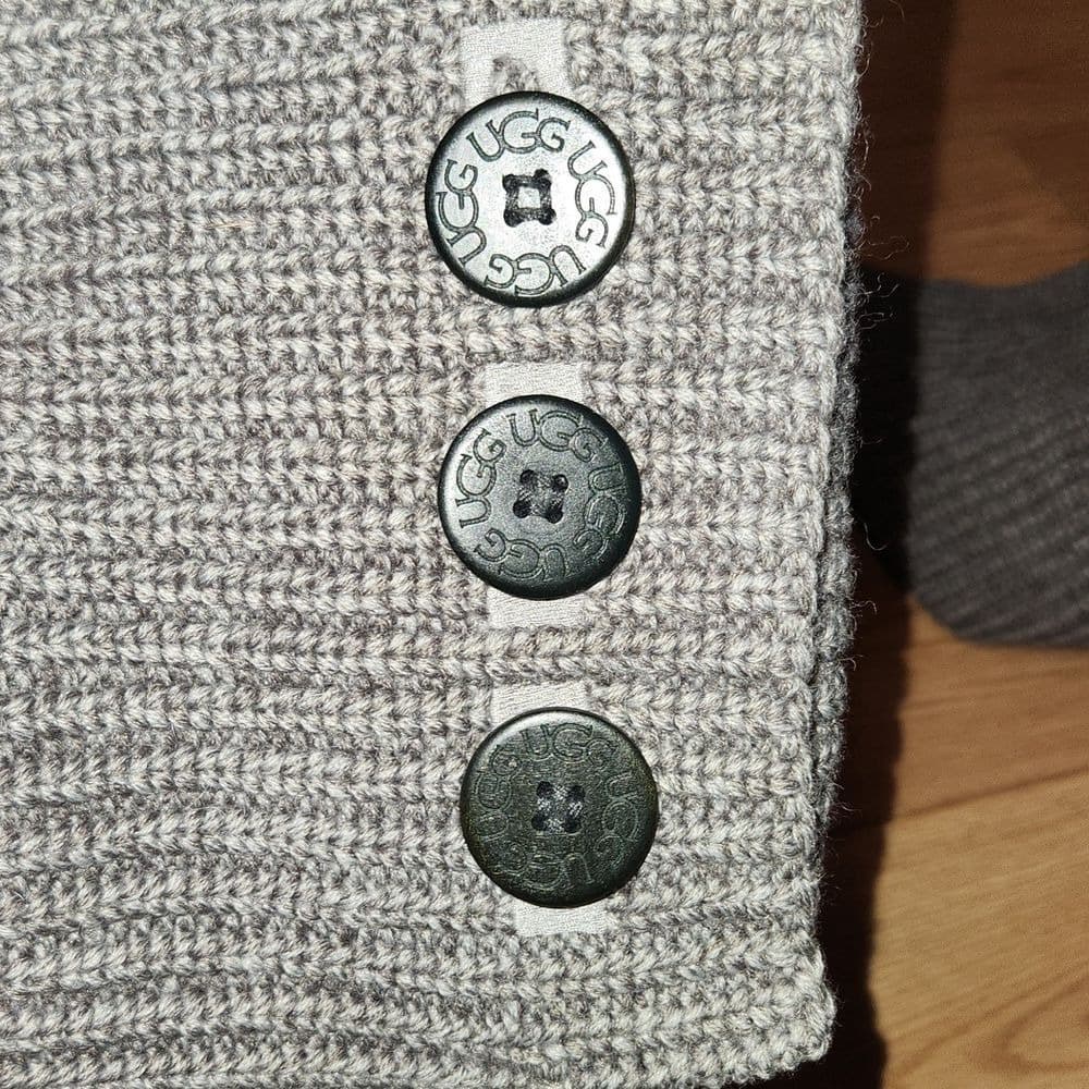 UGG Gray Knit Button Tall Cardy Boot - Thumbnail 5