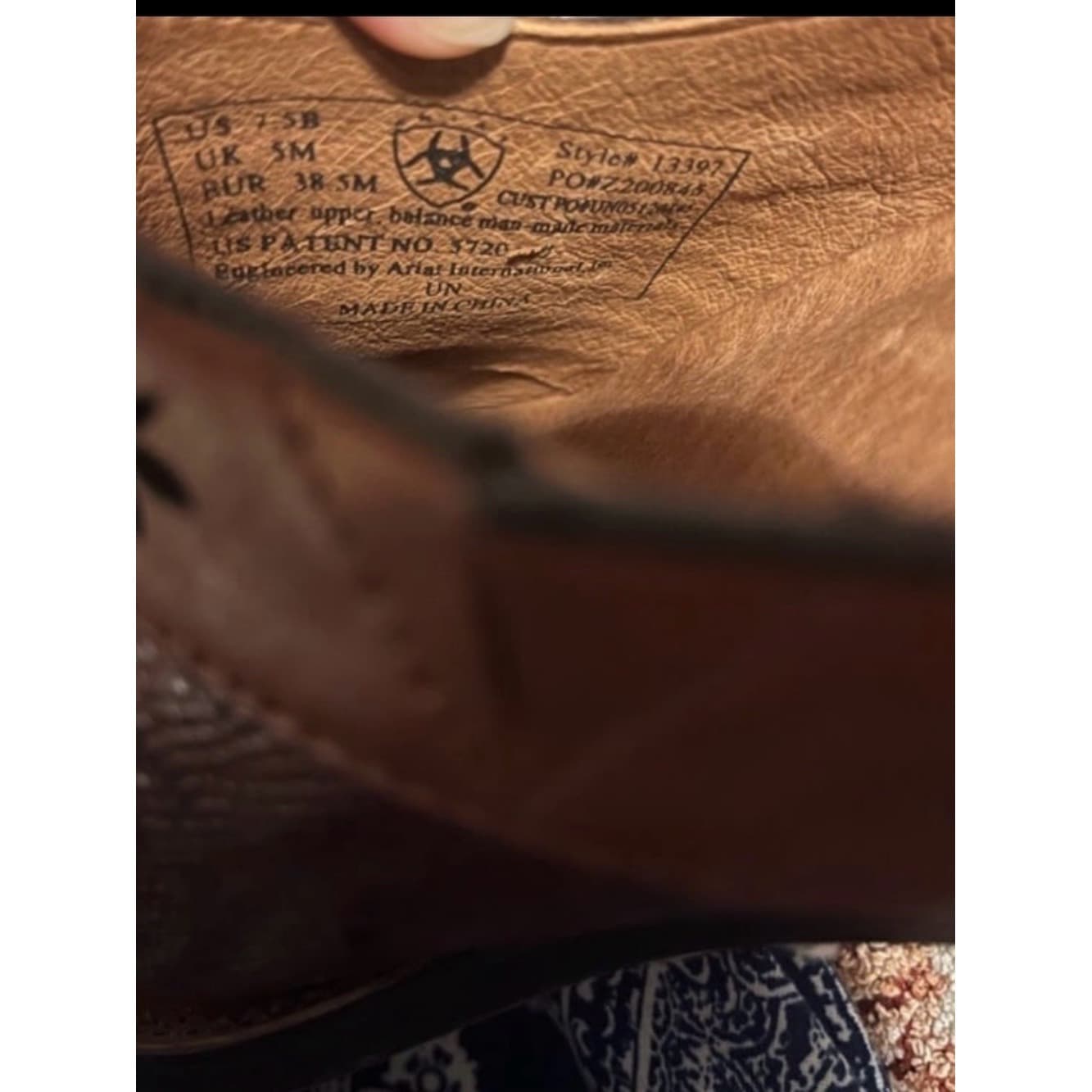 Ariat desert star cognac brown leather mule - Thumbnail 3
