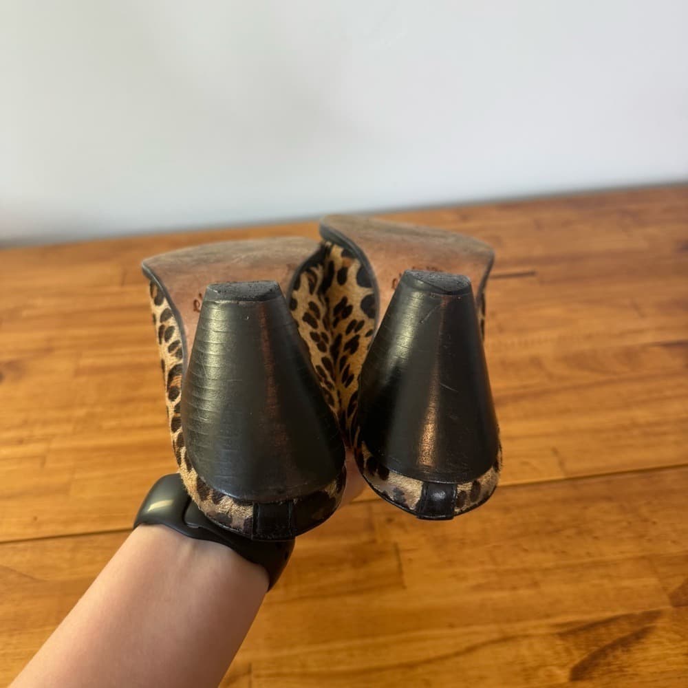 Charlie 1 Horse Leopard Mule Clogs - Thumbnail 5