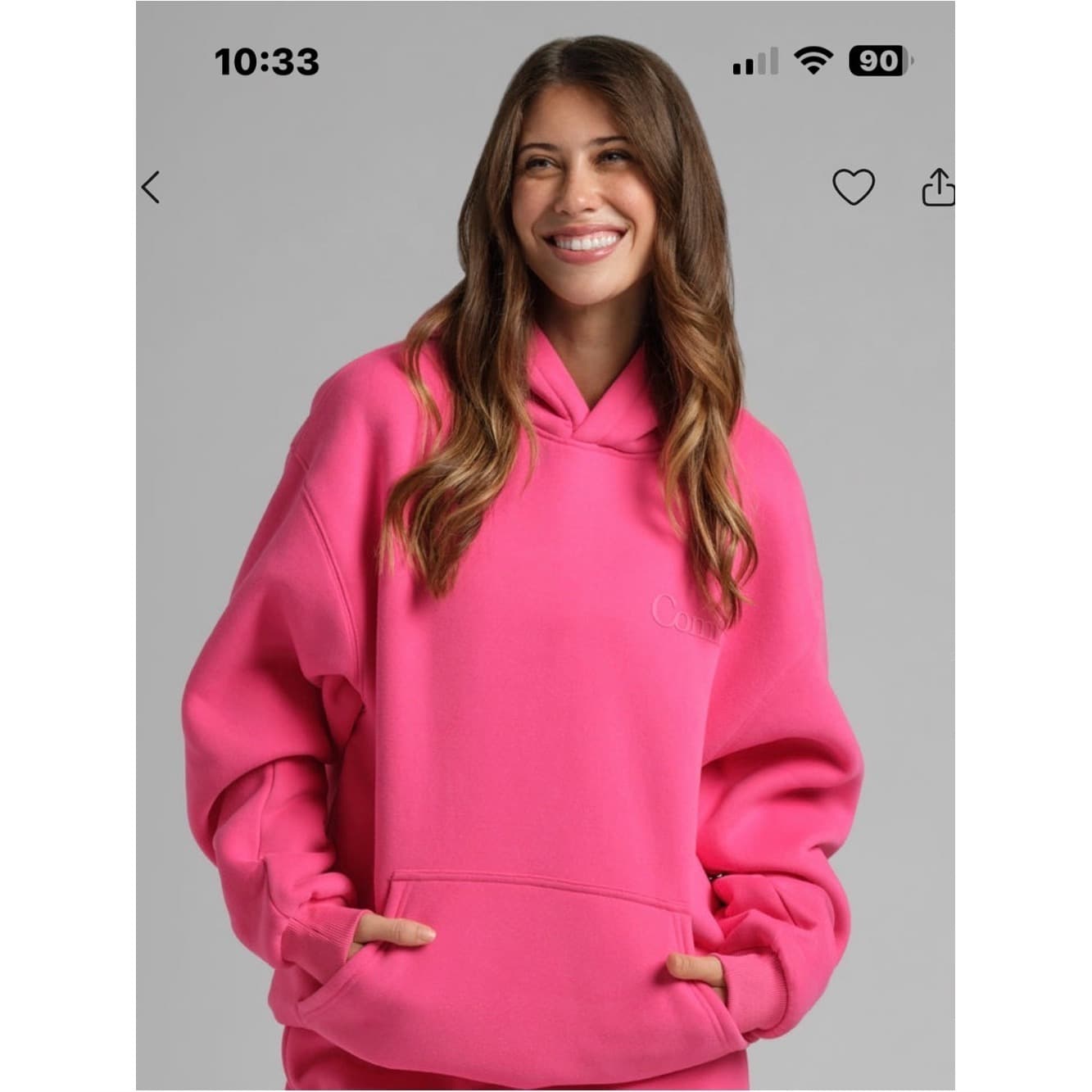 Comfrt Minimalist hoodie in Hot Pink - Image 1